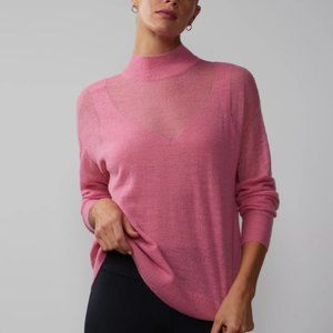 NWT! Pink Long Sleeved Mock Neck Sweater XL